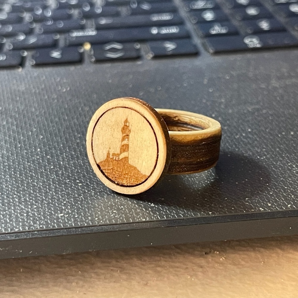 Artisan Wooden Lighthouse Ring